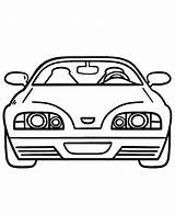 Car Coloring Front Colouring Print sketch template