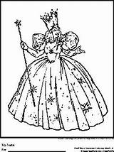 Wizard Oz Pages Glenda Witch Good Template Coloring sketch template