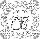 Pusheen Coloring Pages Cute sketch template