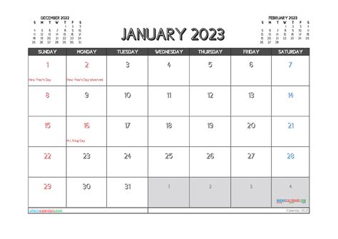printable january  calendar   templates