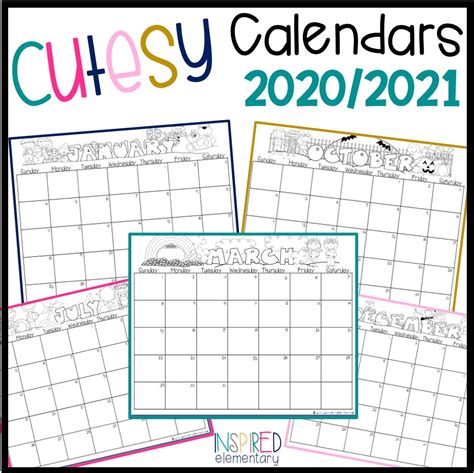 cutesy calendars