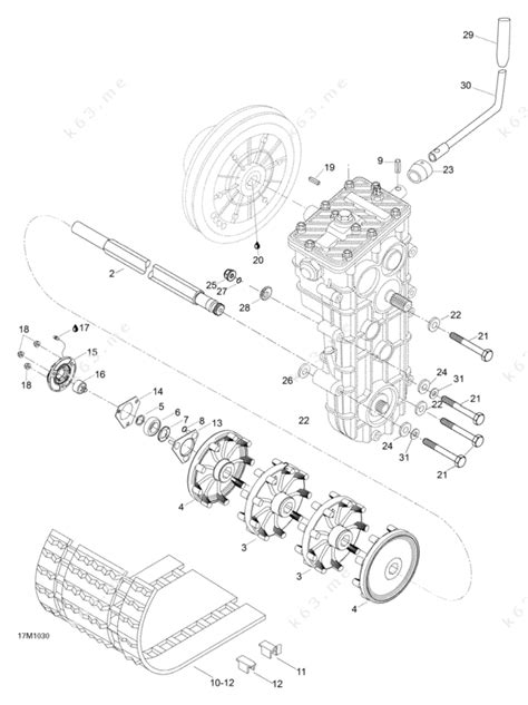 ski doo  skandic wt  drive system parts catalog
