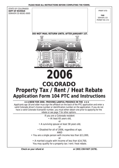 instructions  form  ptc colorado property tax rent heat