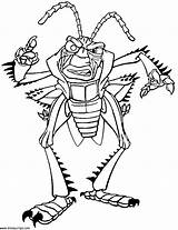 Hopper Bug Coloring Pages Life Gif Disney Disneyclips sketch template