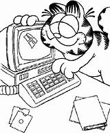 Garfield Coloriages Mewarnai Colorir Ausmalbilder Animierte Bergerak Gify Kolorowanki Imprimir Malvorlagen1001 Obrazki Animate sketch template