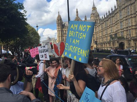 brexit young people gather  parliament  protest