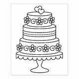 Coloring Pages Cake Wedding Kids Tiered Printables Cakes Drawing Colouring Stamp Board Disney Printable Para Rubber Marriage Choose sketch template