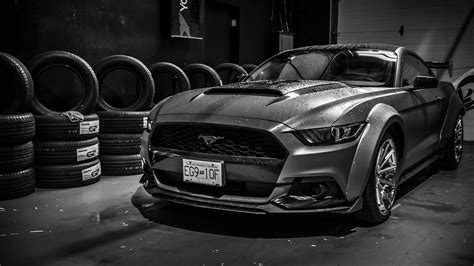 ford mustang monochrome  hd cars  wallpapers images backgrounds