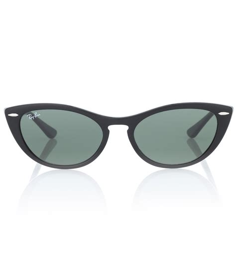 ray ban nina cat eye acetate sunglasses in black lyst