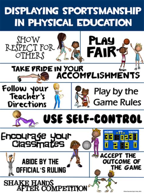 pe poster displaying sportsmanship in physical education