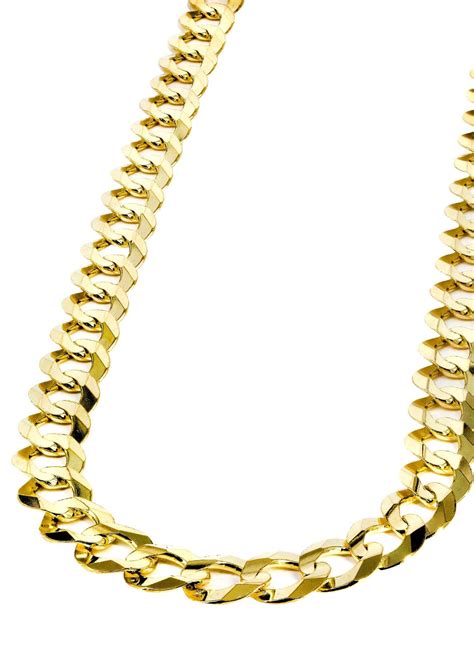 mens gold chain solid cuban link  gold frostnyc