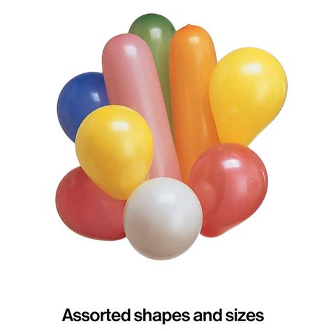 creative converting assorted shape latex balloons  ct
