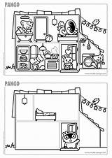 Pango Coloring House Drawing Activities Printable Studio Kids sketch template