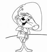 Gonzales Speedy Coloriage Banned Speaking Mexican sketch template