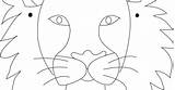 Mask Lion Draw sketch template