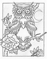 Coloring Pages Owl sketch template