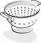 Clipart Colander Cooking Clipground Graphics sketch template