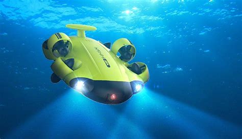 small yellow submarine floating   ocean
