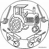 Mandala Traktor Mandalas Schubkarre Trecker Kidsweb Malvorlagen Carina Gewünscht sketch template