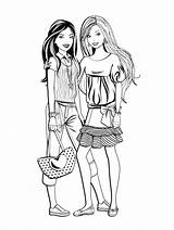 Coloring Fashionista Pages sketch template