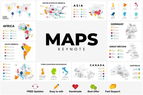 maps infographics keynote  upd keynote templates creative market