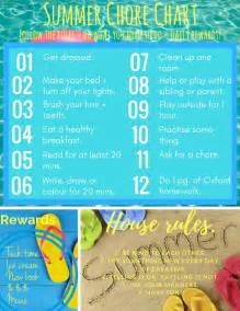 printable summer chore chart mommy gearest