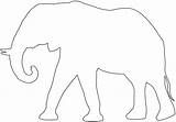 Elefante Contorno Silueta Silhouettes Siluetas sketch template