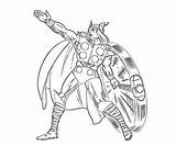 Thor Printable Colouring sketch template