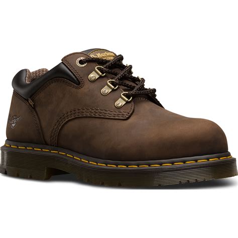 dr martens hylow mens steel toe static dissipative brown work oxford