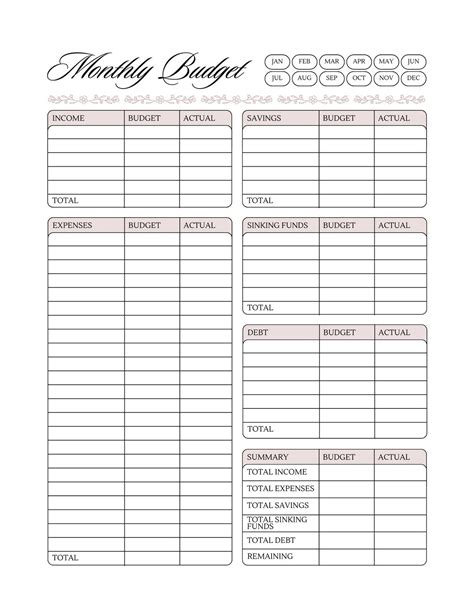 excel budget spreadsheet template