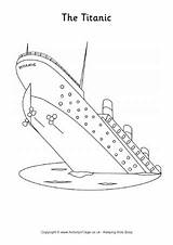 Titanic Colouring Sinking Carpathia Activityvillage Rms Colorear Barcos sketch template