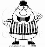 Referee Clipart Cartoon Coloring Plump Idea Thoman Cory Outlined Vector 2021 Mad Small Royalty Clipground Preview Ref sketch template