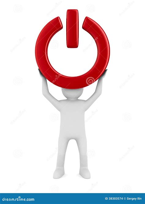 power sign  white background stock illustration illustration  button person