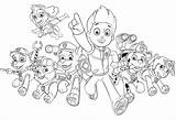Patrol Paw Pages Coloring Group Colouring Nickjr Sketch Disney Automatically Start Seekpng sketch template