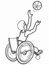 Basquete Cadeira Rodas Jogador Desenho Tudodesenhos sketch template