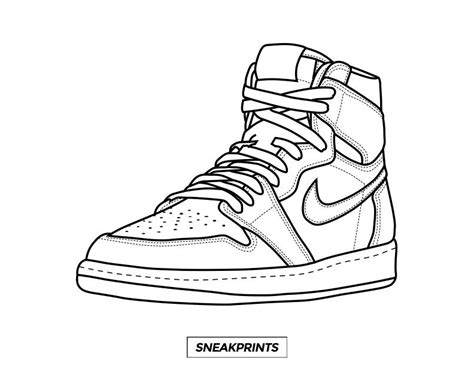 sneakprints sneaker coloring page coloring home