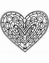 Coloring Heart Pages Hearts Adults Zentangle Printable Adult Color Drawing Paper Medium Categories sketch template