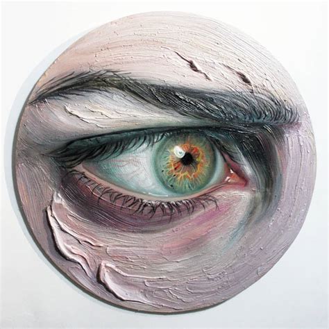 artist fills miniature wooden panels  expressive portraits  eyes