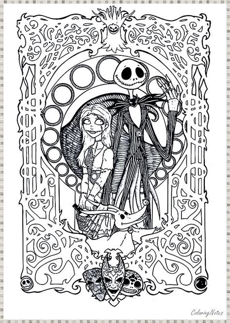 nightmare  christmas coloring pages printable  nightmare