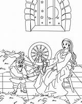 Rumpelstiltskin Coloring Pages Aphmau Daughter Kids Dwarf Necklace Folders Miller Giving Her Template Index Print Page2 Colpages sketch template