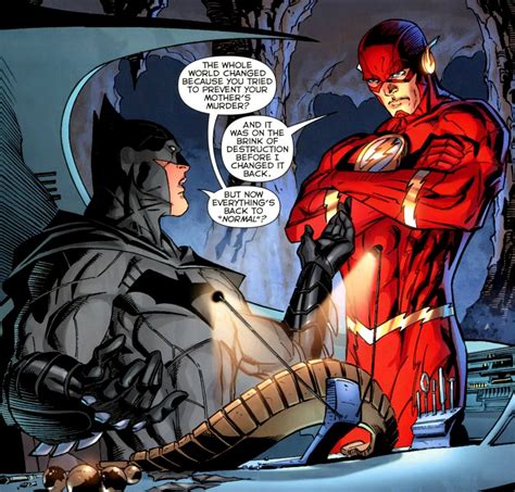 off my mind do batman and flash remember the pre new 52 world comic vine