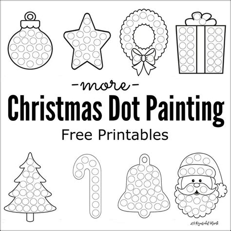 christmas dot painting  printables preschool christmas