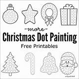 Dot Christmas Painting Printables Activities Worksheets Do Preschool Kids Toddler Printable Bingo Crafts Winter Tip Work Kindergarten Markers Holiday Activity sketch template