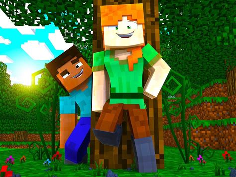 Minecraft Alex And Steve Wedding Wallpapers Wallpaper Cave