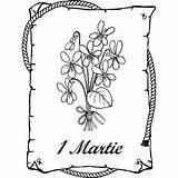 Colorat Martie Martisor Martisoare Planse Confectionat Desene Universdecopil Fluturi Buburuze Adrese Utile Surse Viorele sketch template