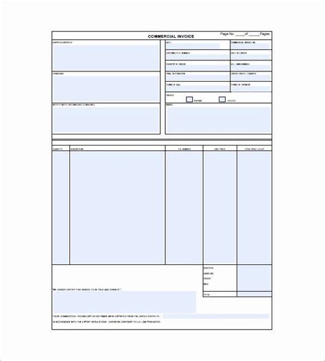 commercial invoice template word beautiful  mercial invoice