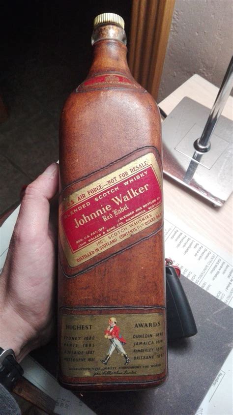 leather bottle  johnnie walker red     air force rmilitary