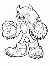 Sonic Coloring Pages Printable Super Hedgehog Werehog Kids Monster Knuckles Fast Strong Creepy Boom sketch template