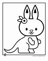 Kangaroo Coloring Cute Baby Pages Drawing Color Clipart Draw Library Kangaroos Print Popular Getdrawings Coloringhome sketch template