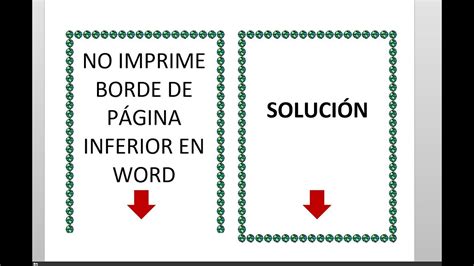 no imprime borde de pagina inferior en word soluciÓn youtube